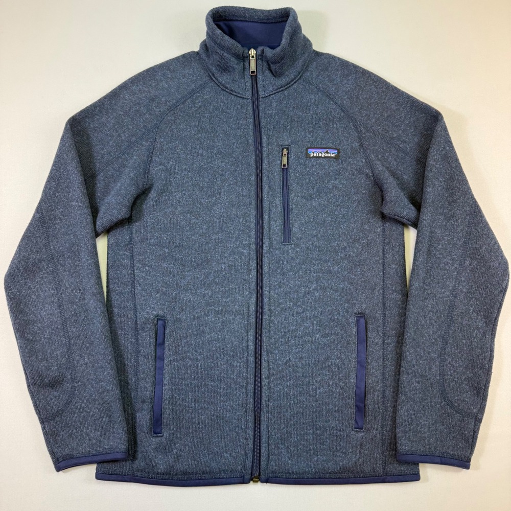 Patagonia Better Sweater Jacket Mens XS Blue Full Zip Fleece Heathered 25527 EUC